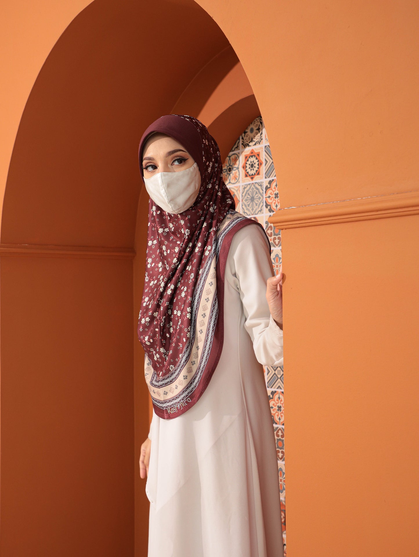GIRLS Digital printed hijab 2708