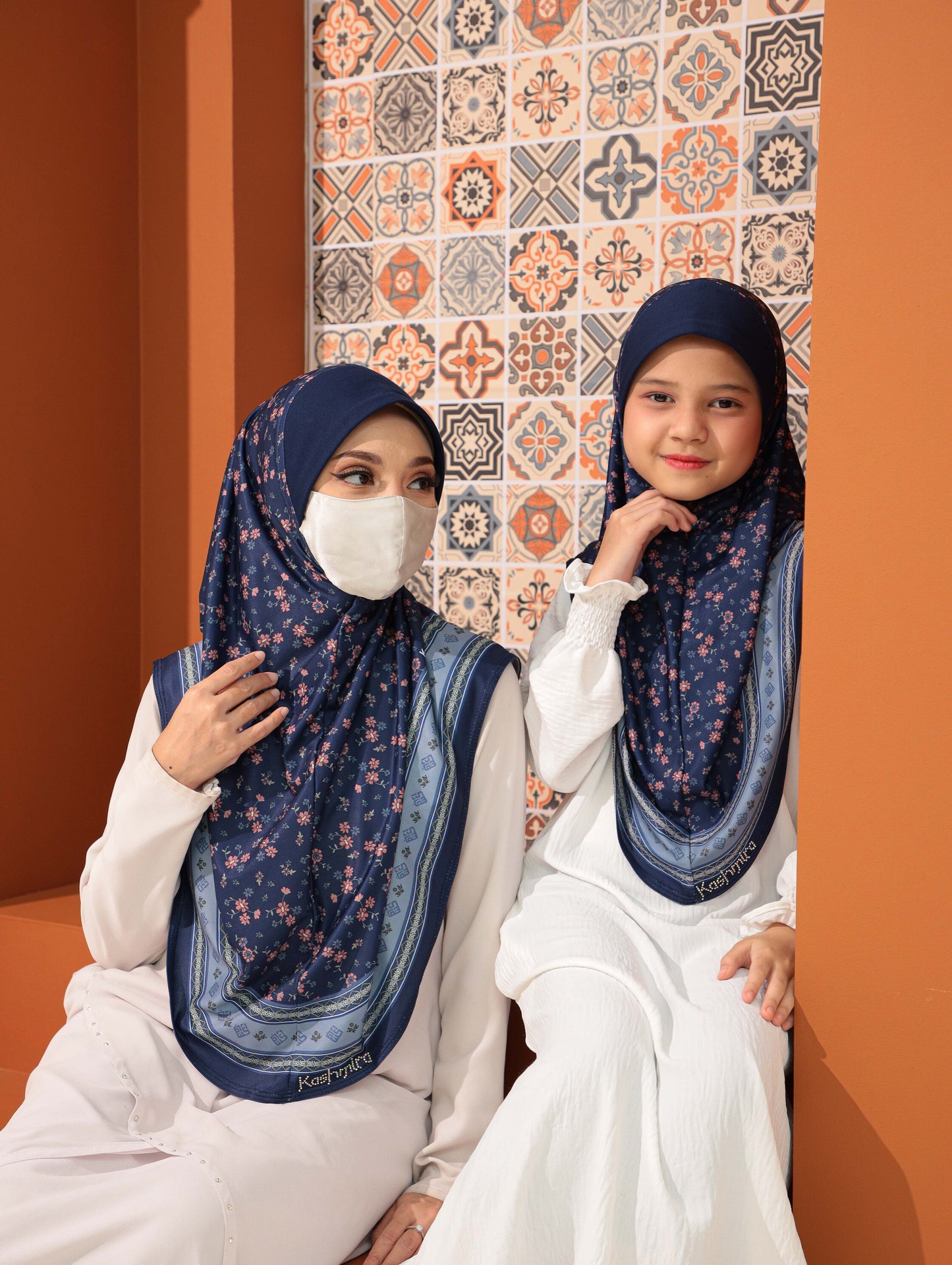 MOTHER and DAUTHER Digital printed hijab 2708