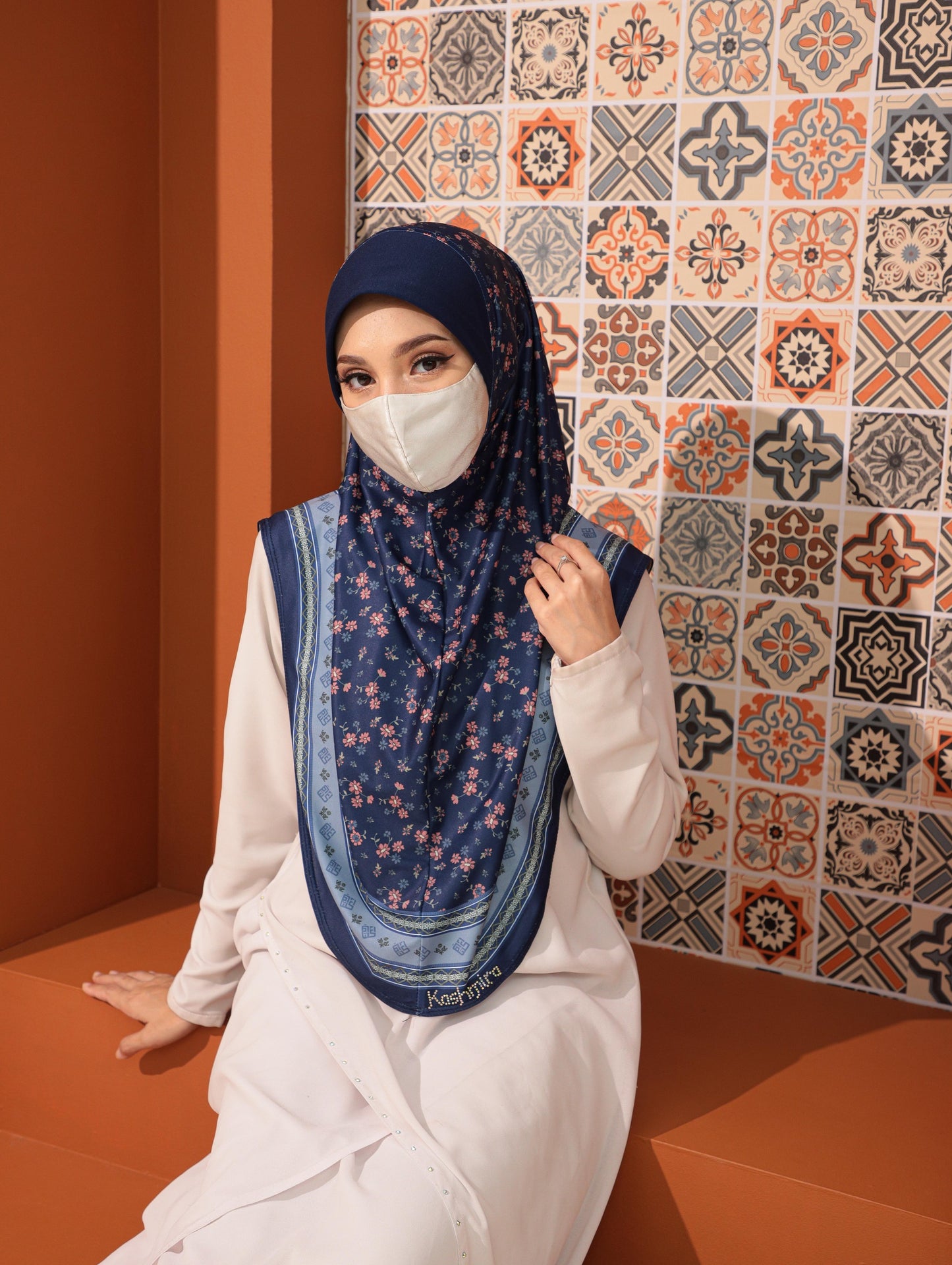 GIRLS Digital printed hijab 2708