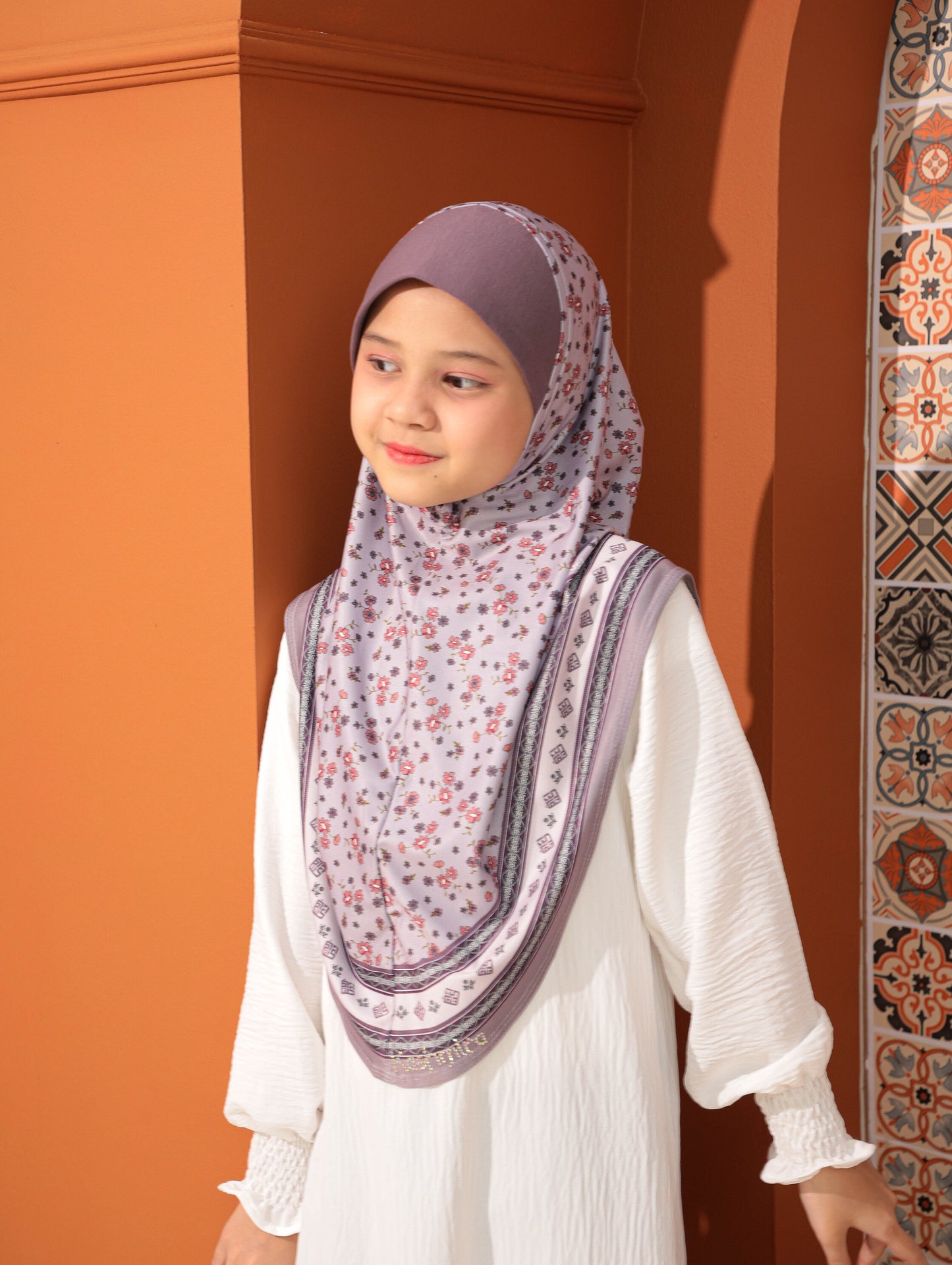 KIDS MALESIAN PRINTED SCARF 2708