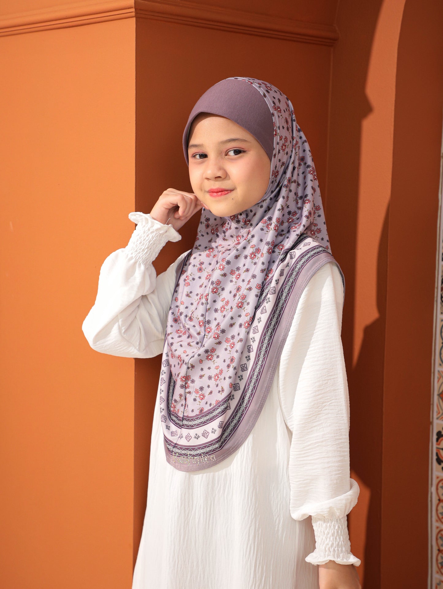 KIDS MALESIAN PRINTED SCARF 2708