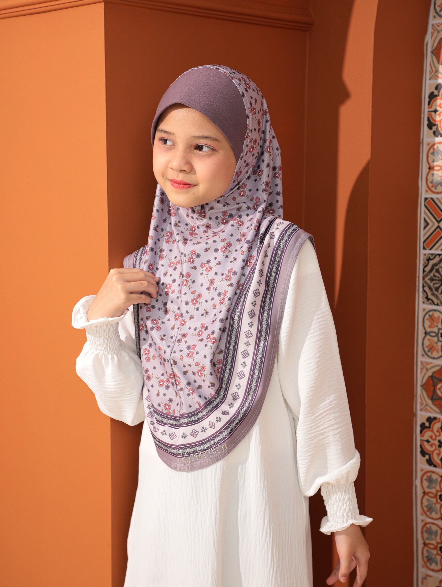 KIDS MALESIAN PRINTED SCARF 2708