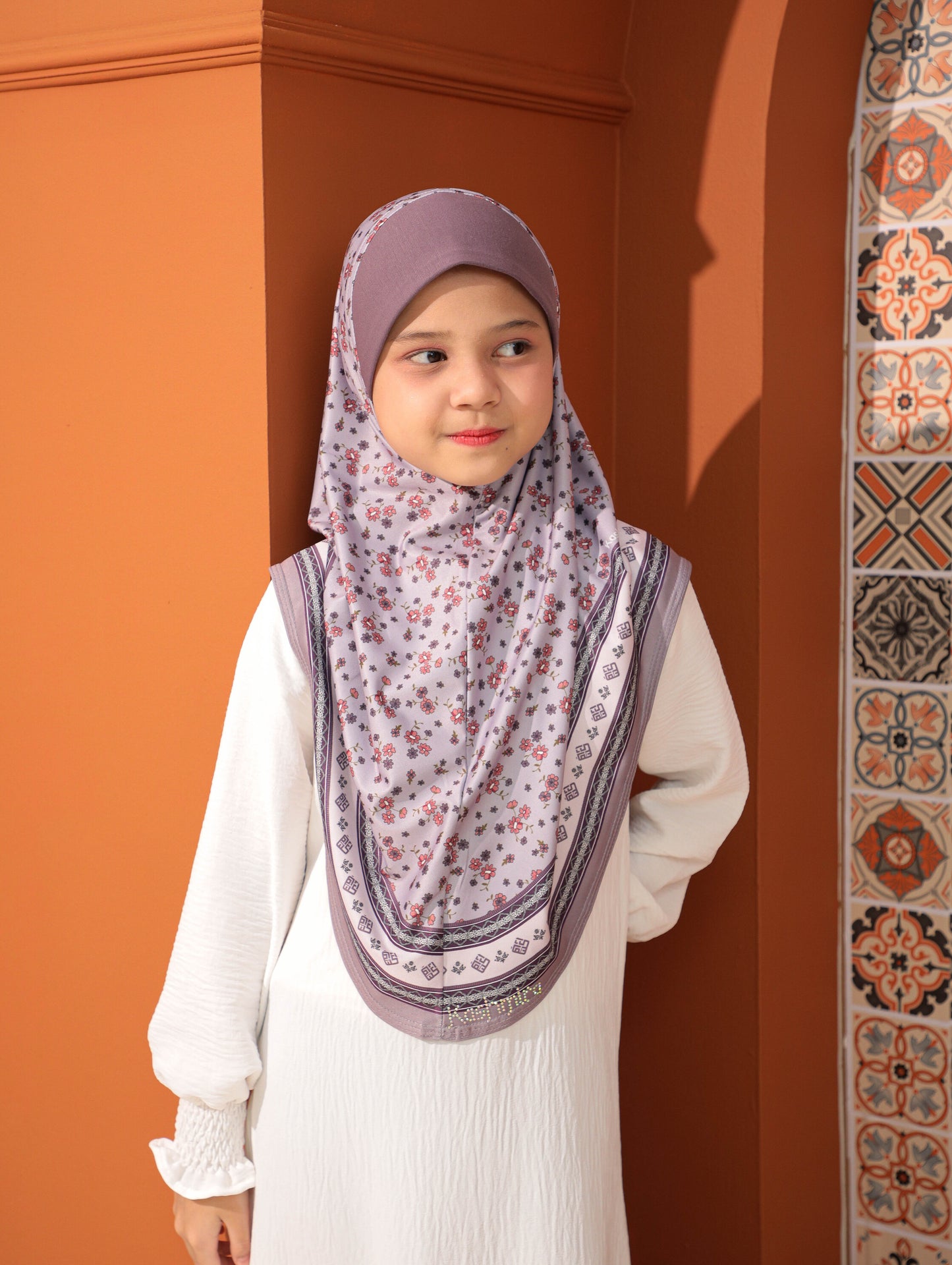KIDS MALESIAN PRINTED SCARF 2708
