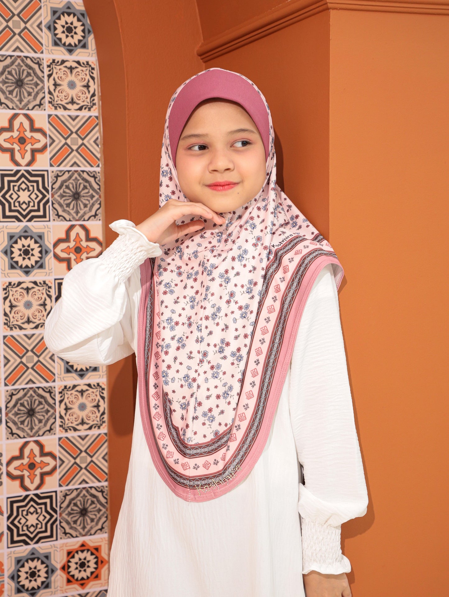 KIDS MALESIAN PRINTED SCARF 2708