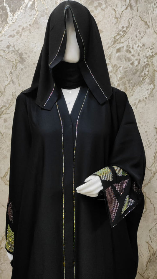 Elegant Black Abaya – Traditional and Modern Fusion O14
