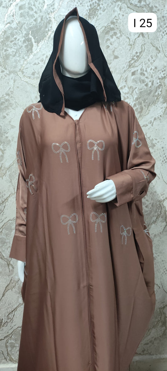 Elegant Black Abaya – Traditional and Modern Fusion I25