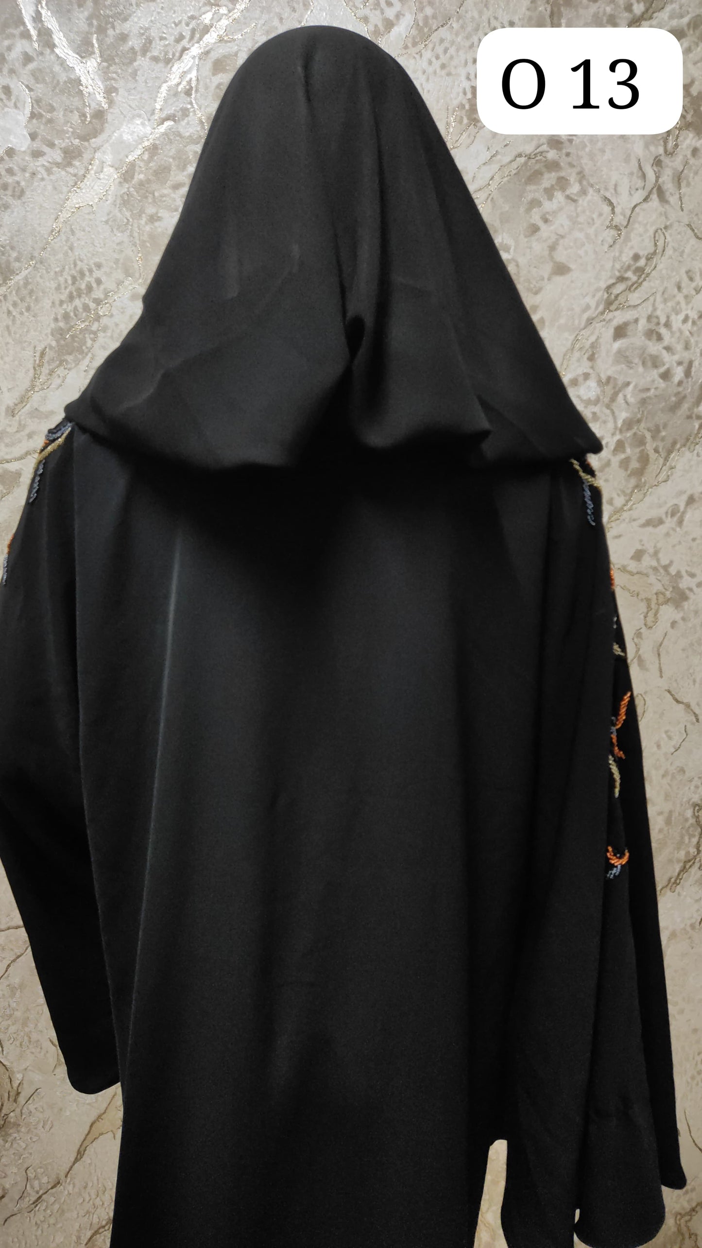 Elegant Black Abaya – Traditional and Modern Fusion O13