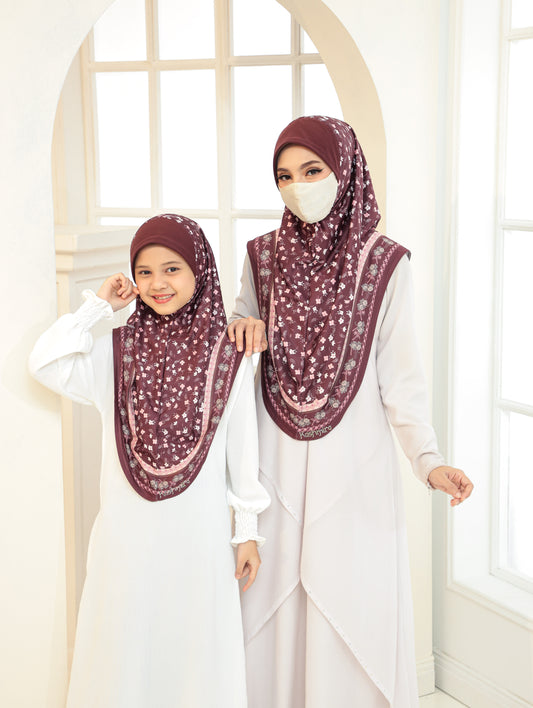 MOTHER  and DAUTHER  Digital printed hijab 2705