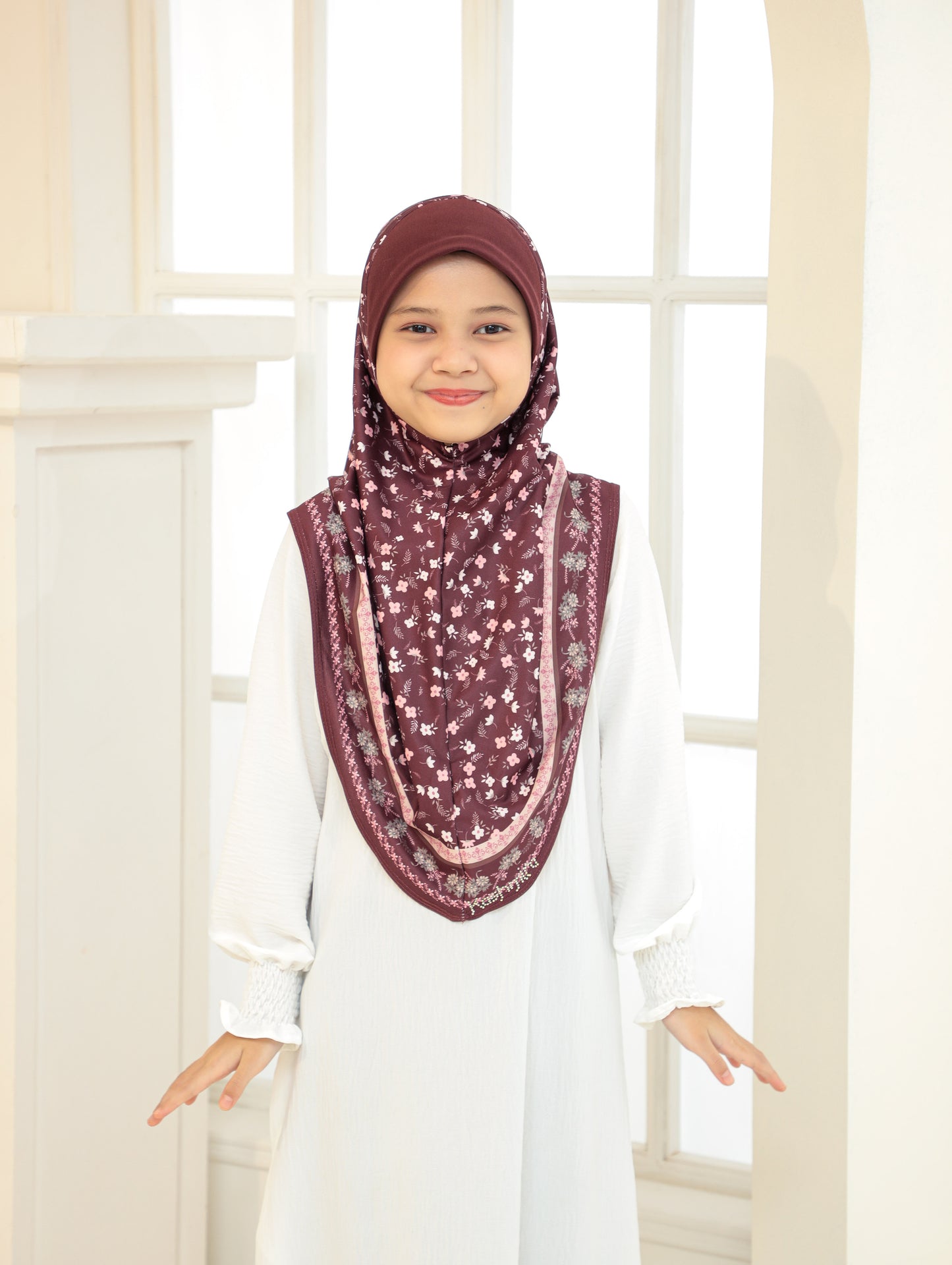 KIDS  Digital printed hijab 2705