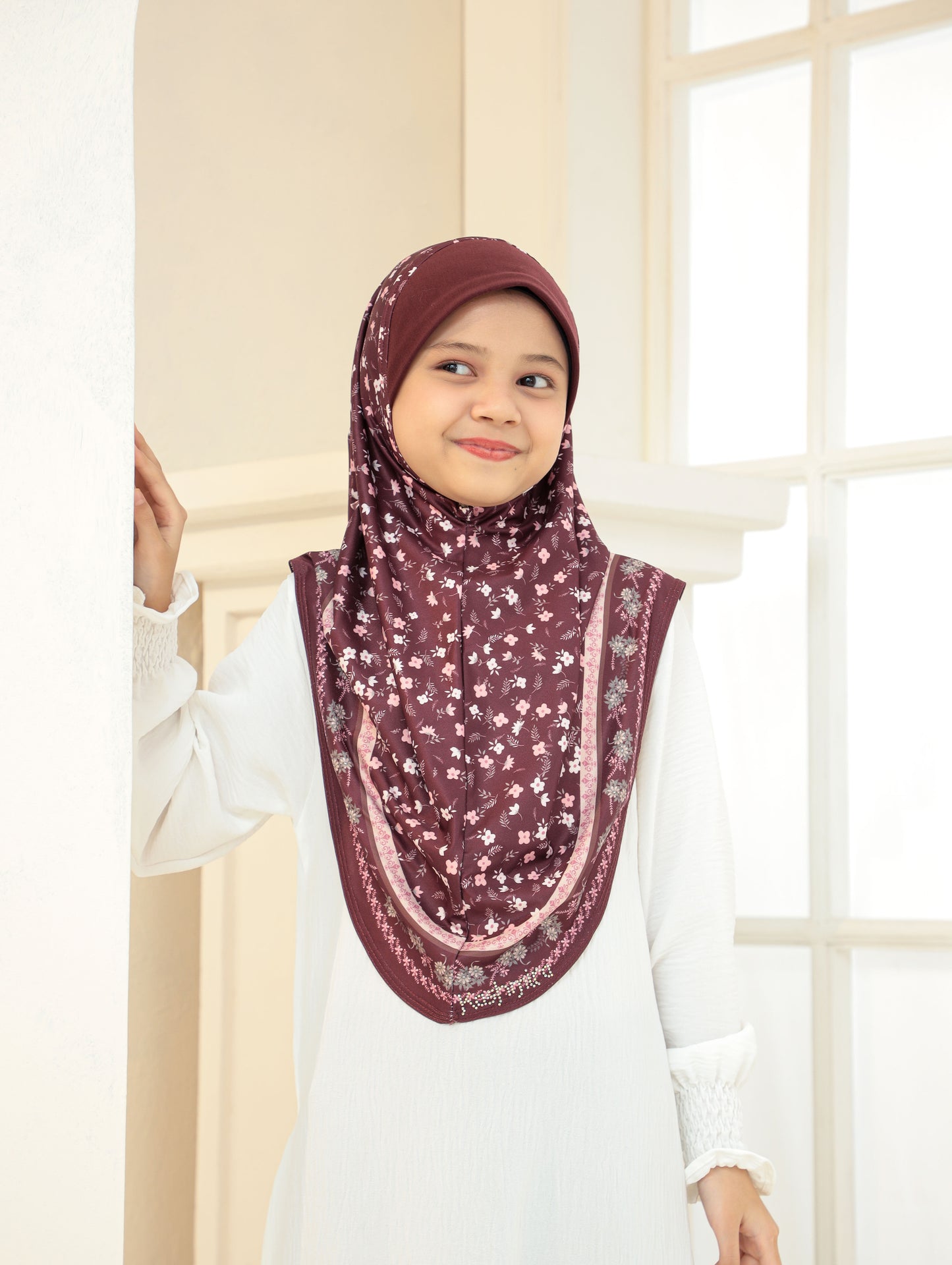KIDS  Digital printed hijab 2705