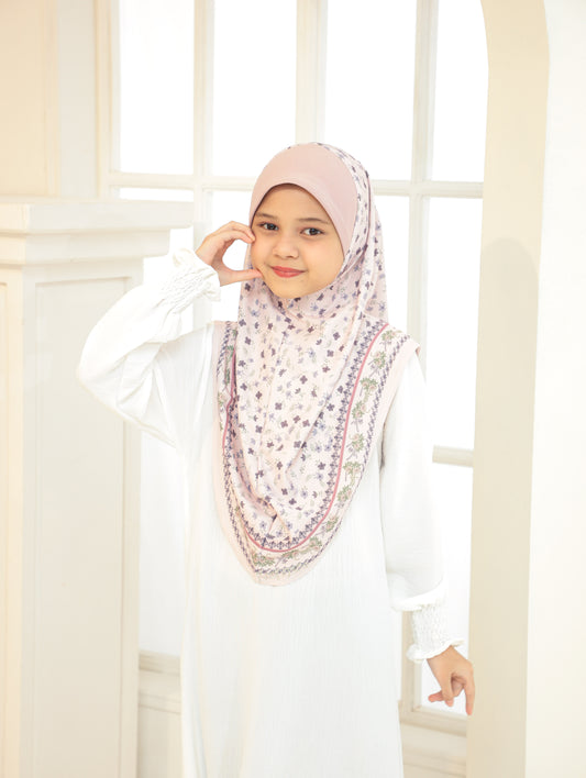 KIDS  Digital printed hijab 2705