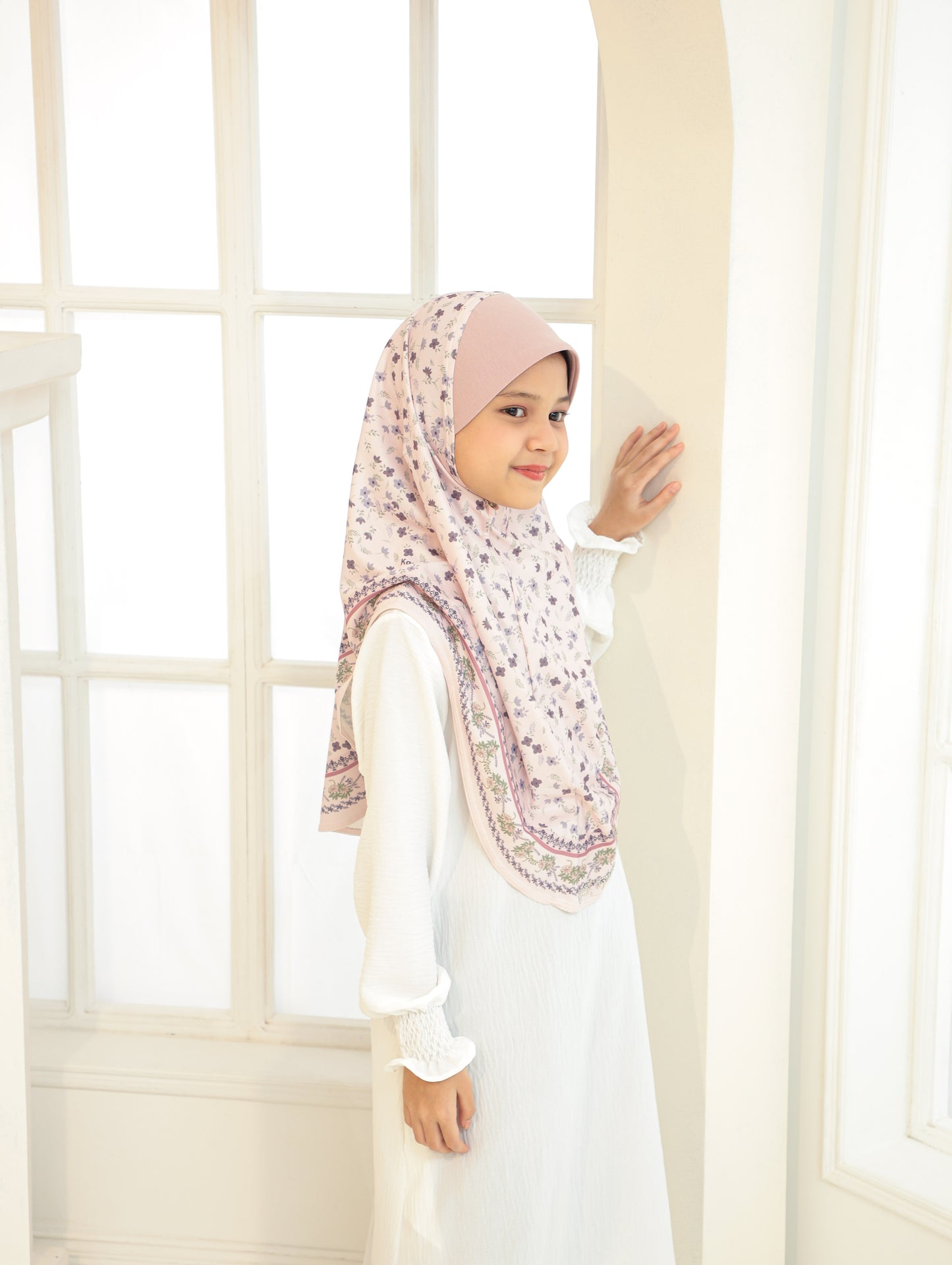 KIDS  Digital printed hijab 2705