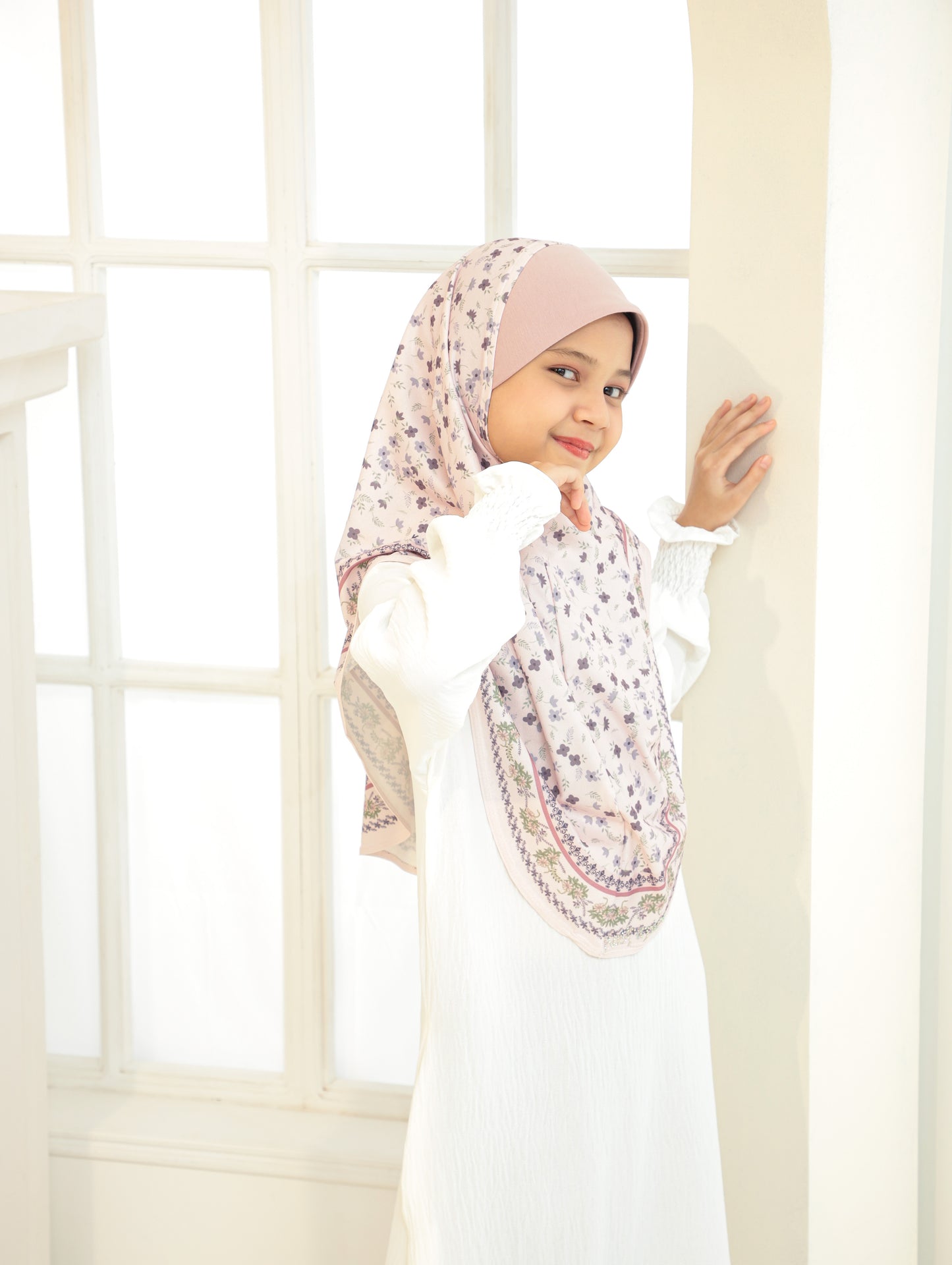 KIDS  Digital printed hijab 2705