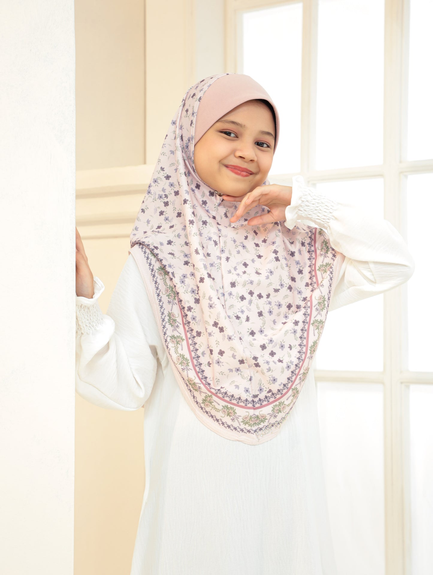 KIDS  Digital printed hijab 2705