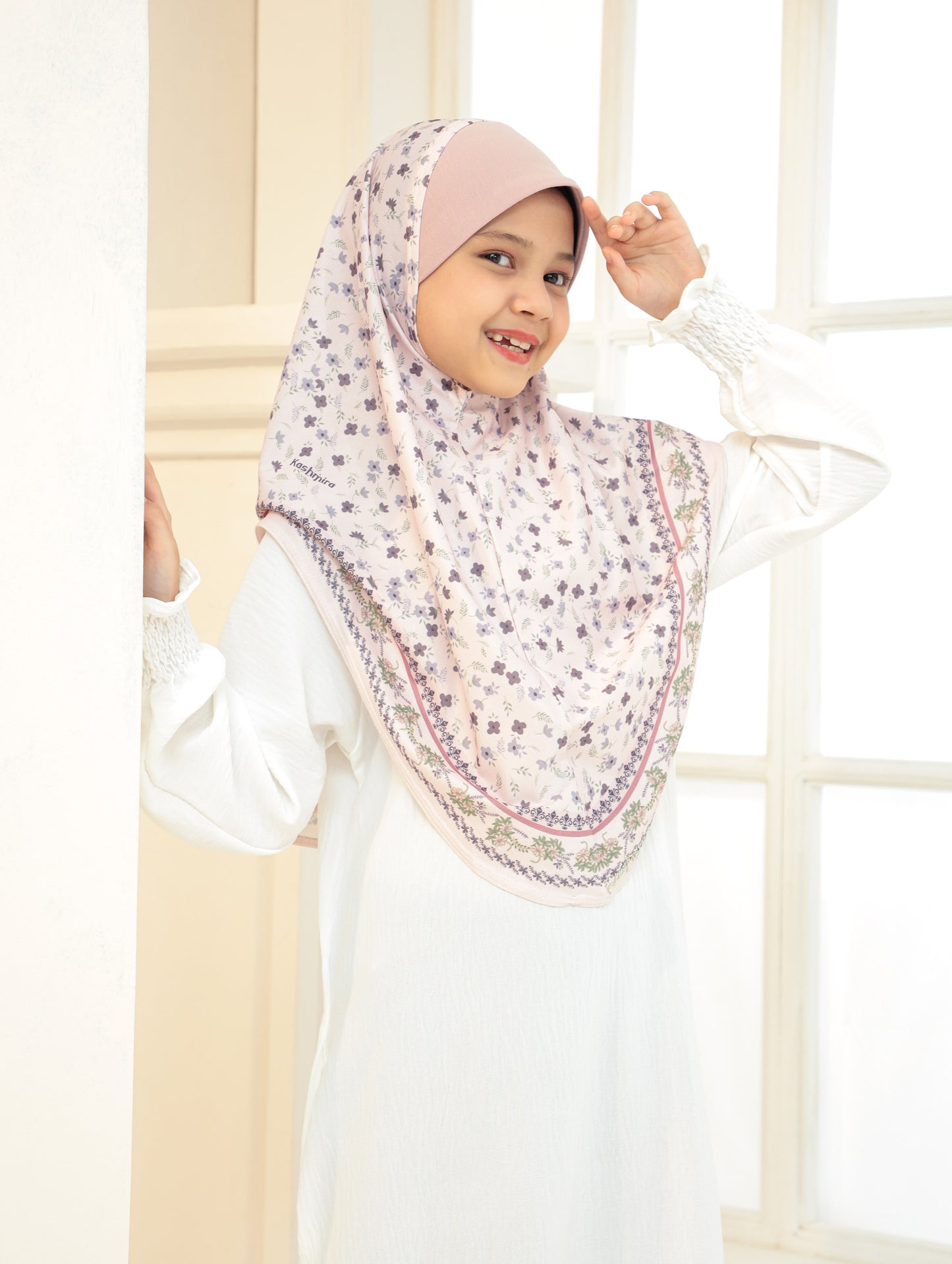 KIDS  Digital printed hijab 2705