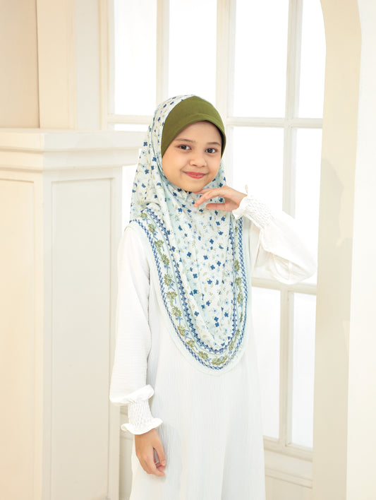 KIDS  Digital printed hijab 2705