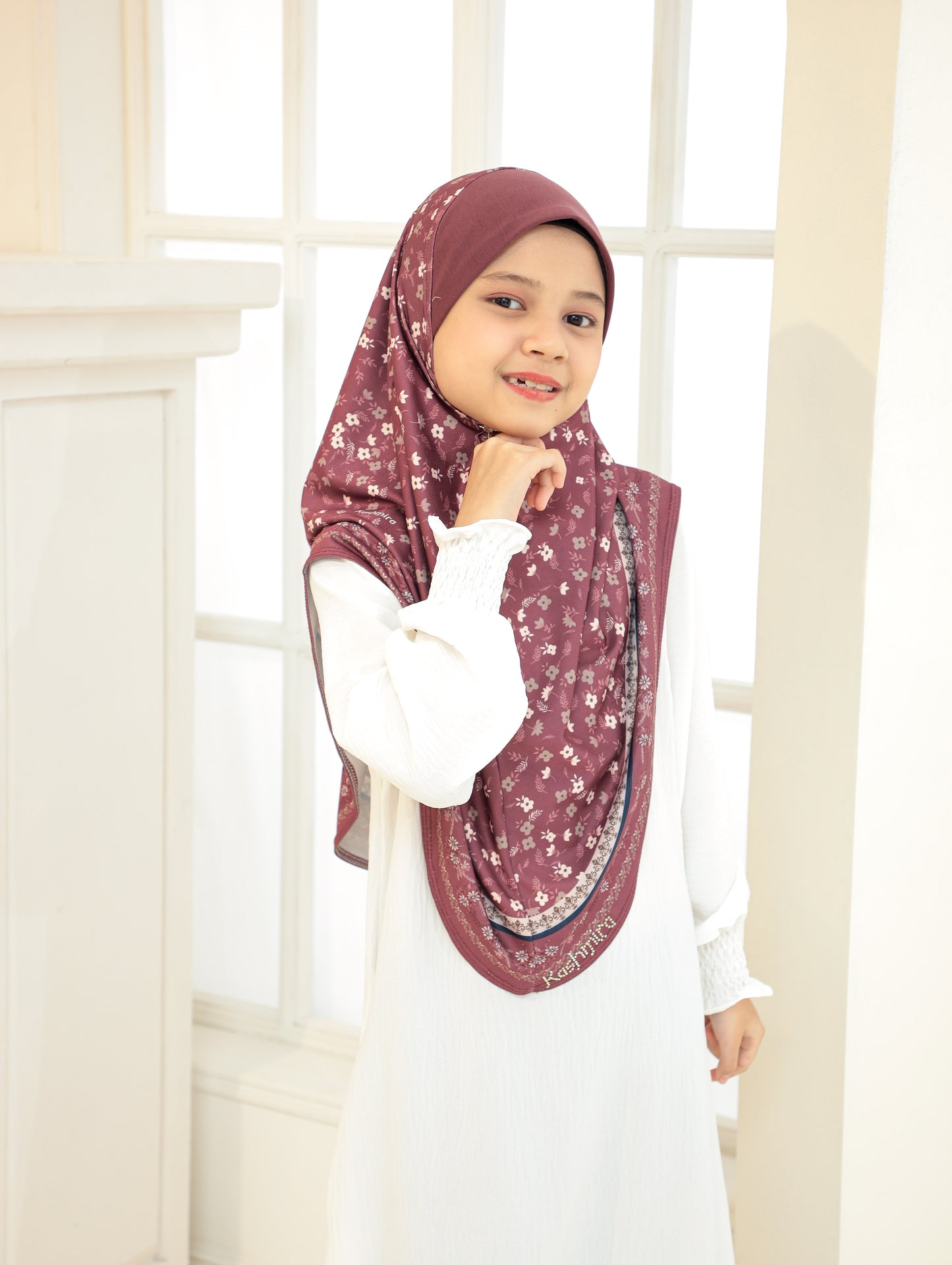 KIDS  Digital printed hijab 2705