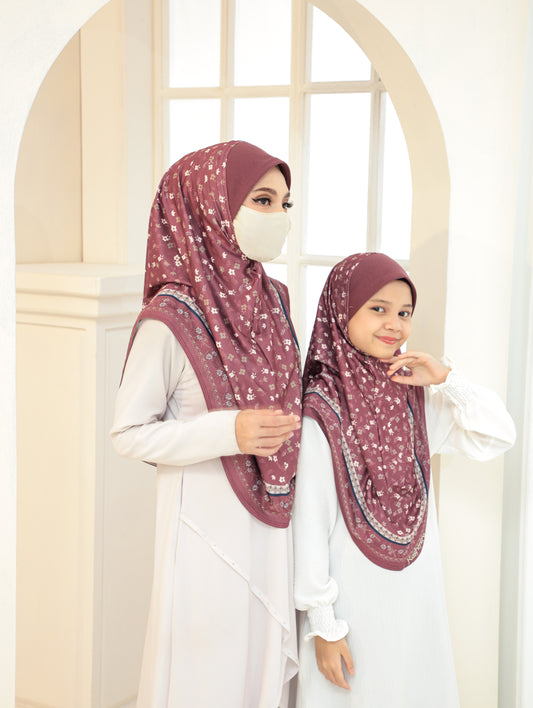 MOTHER  and DAUTHER  Digital printed hijab 2705