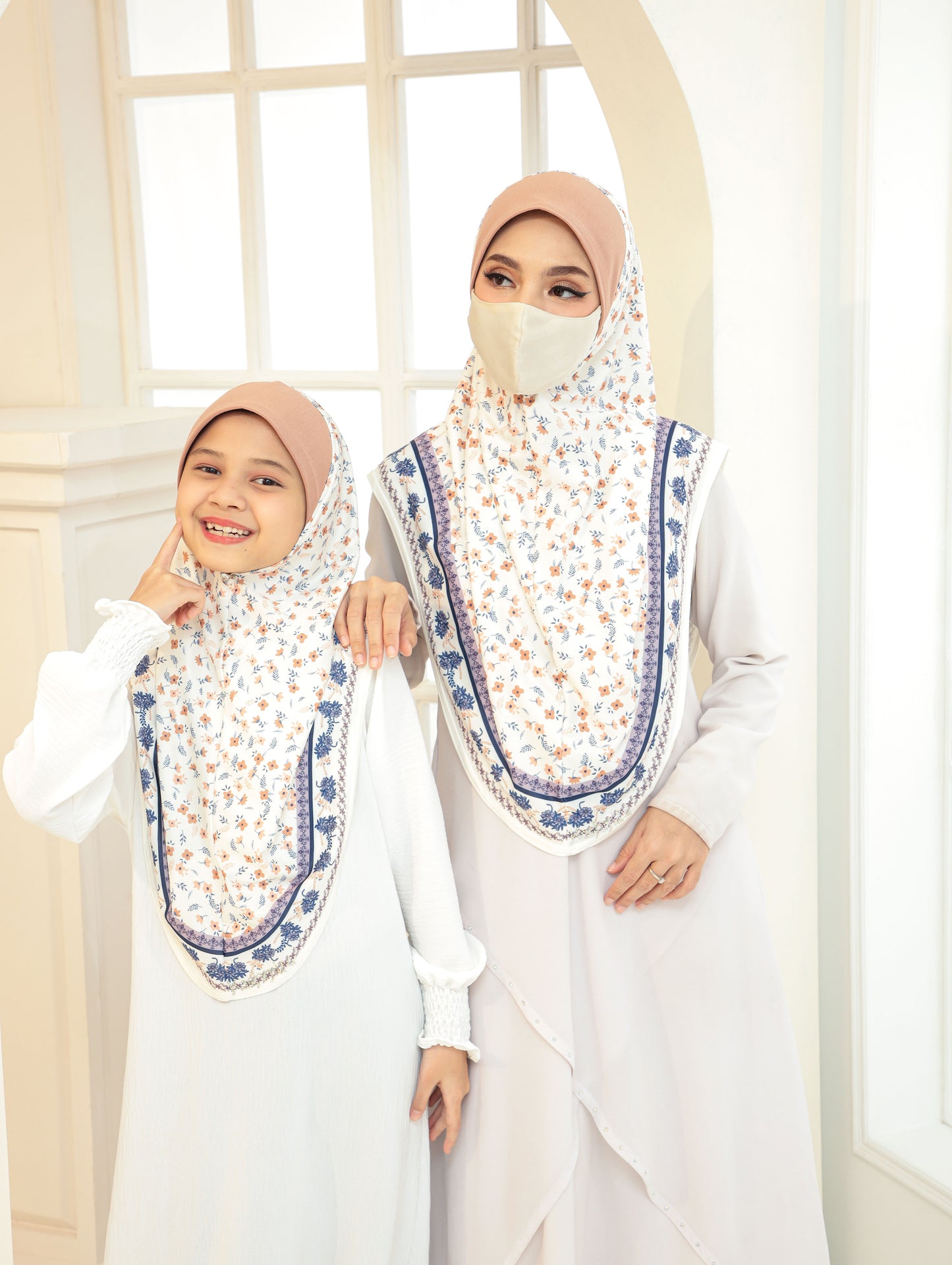 MOTHER  and DAUTHER  Digital printed hijab 2705