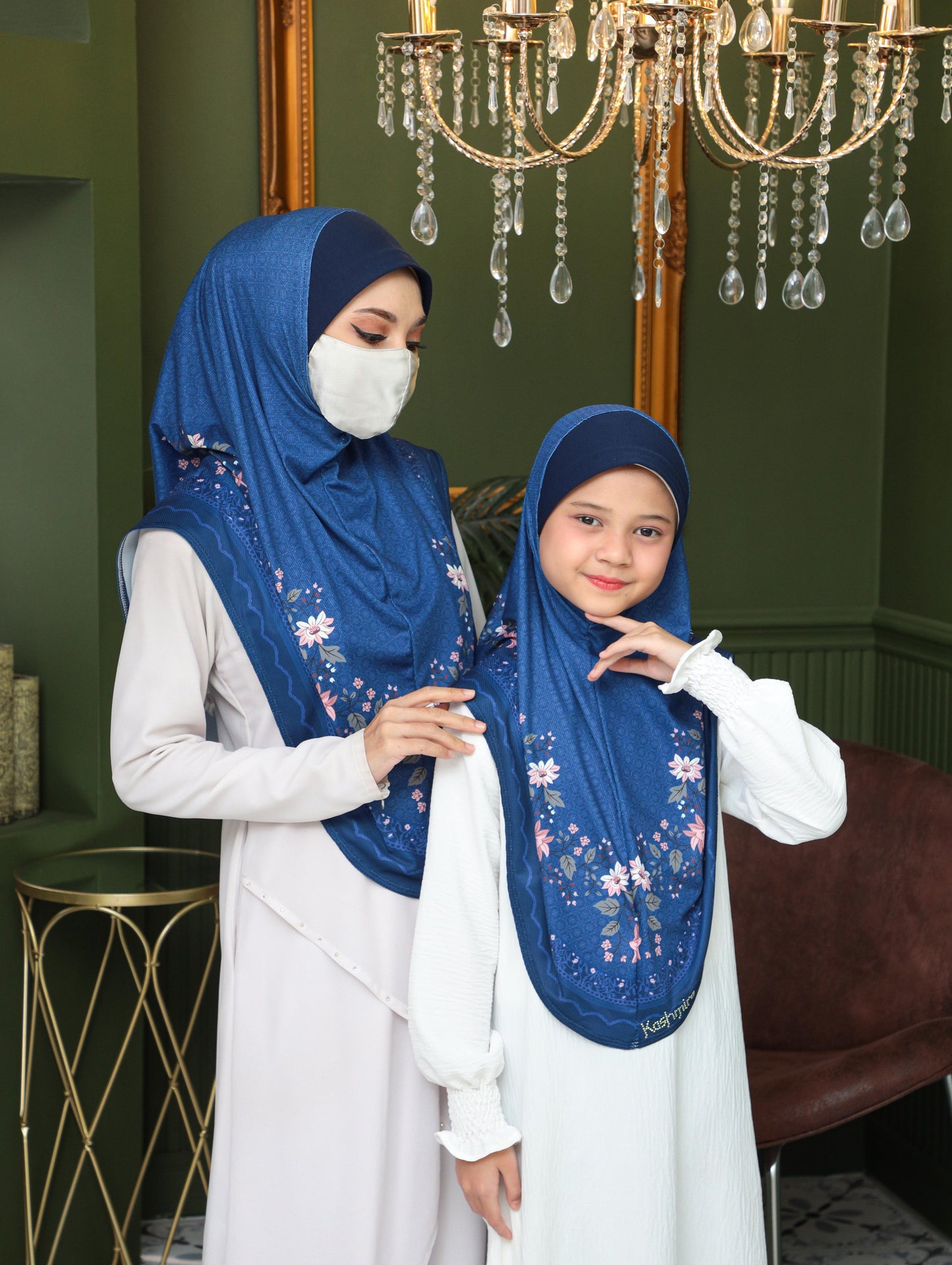 MOTHER  and DAUTHER  Digital printed hijab 2706