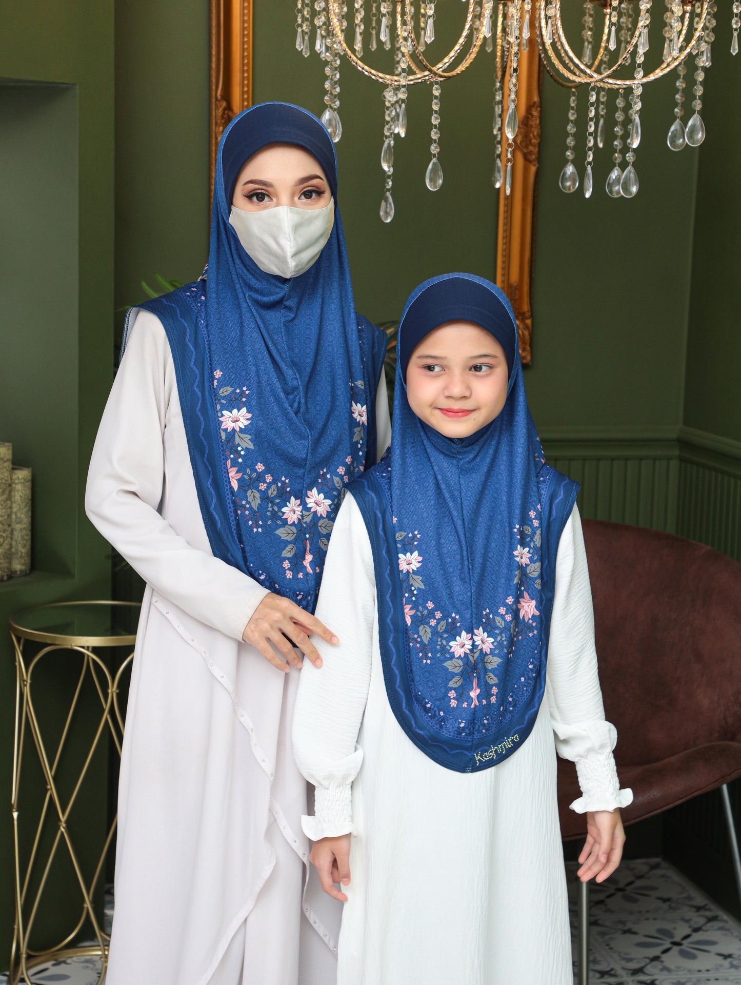 MOTHER  and DAUTHER  Digital printed hijab 2706