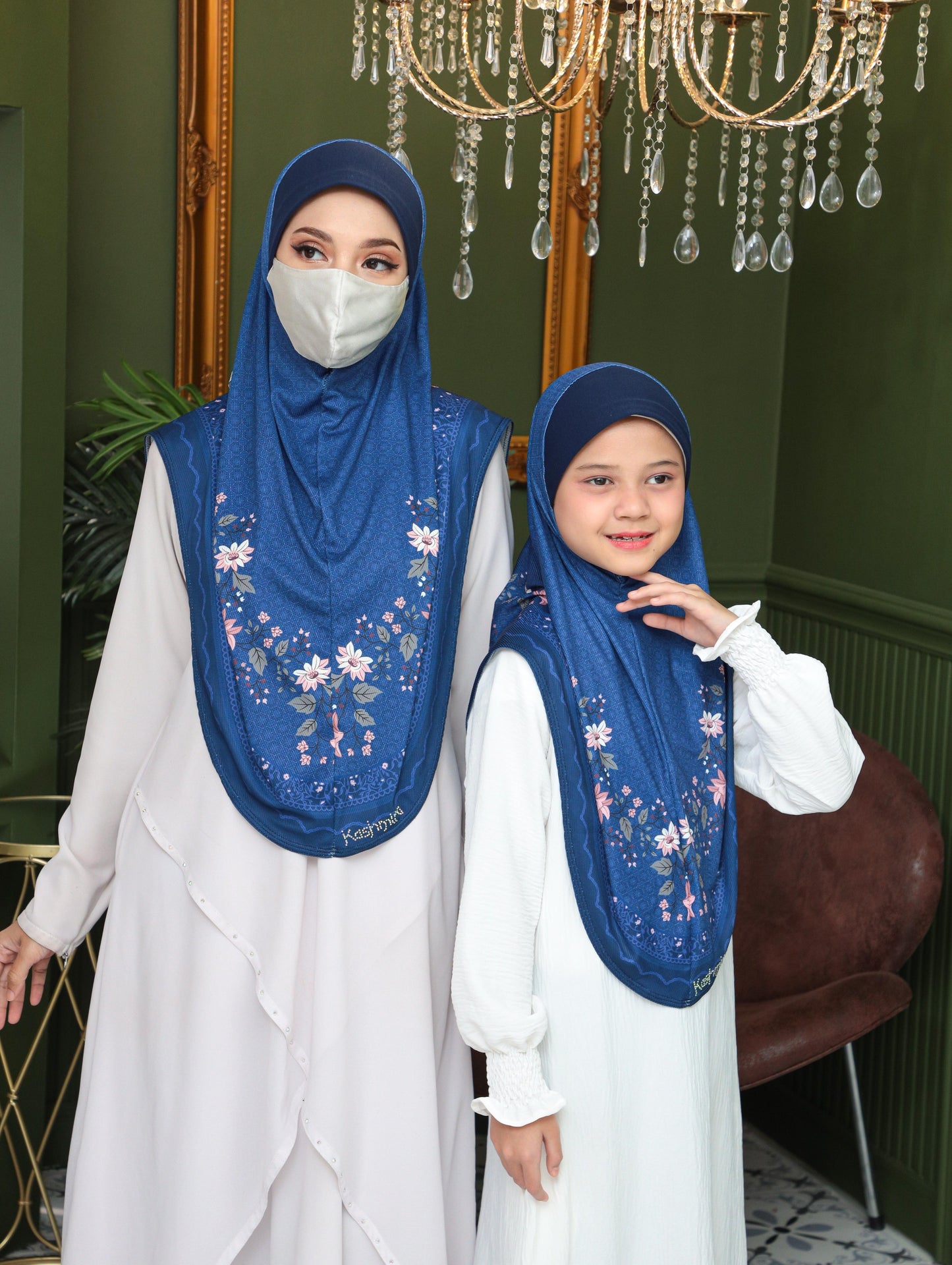 MOTHER  and DAUTHER  Digital printed hijab 2706