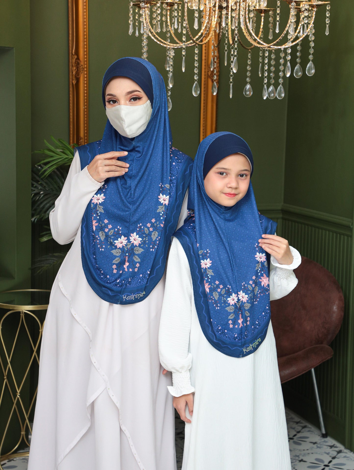 MOTHER  and DAUTHER  Digital printed hijab 2706