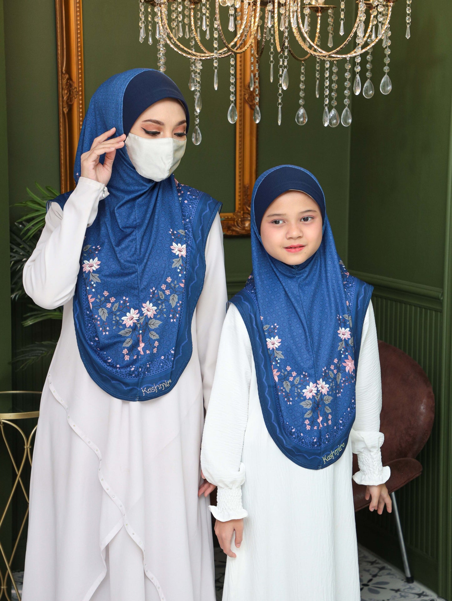 MOTHER  and DAUTHER  Digital printed hijab 2706