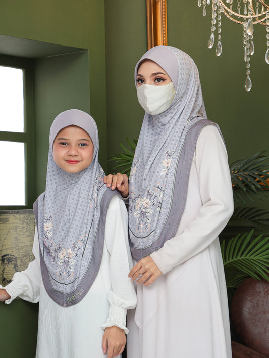 MOTHER  and DAUTHER  COMBO Digital printed hijab 2706