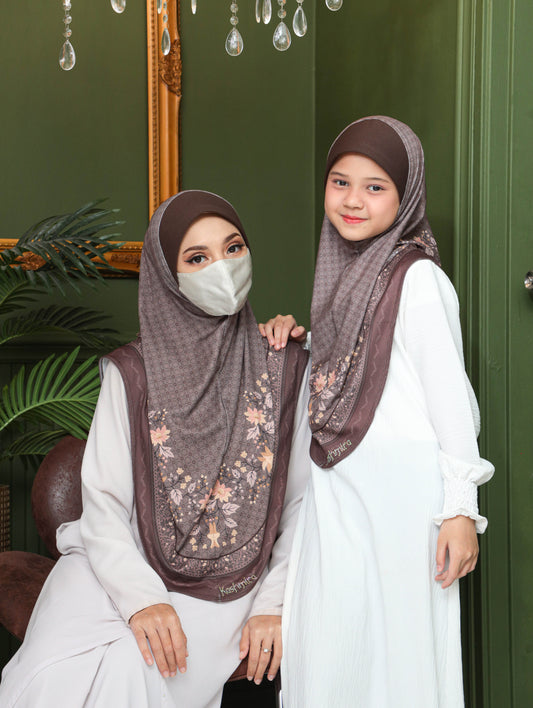 MOTHER  and DAUTHER  Digital printed hijab 2706