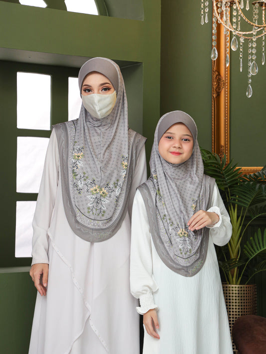 MOTHER  and DAUTHER  Digital printed hijab 2706