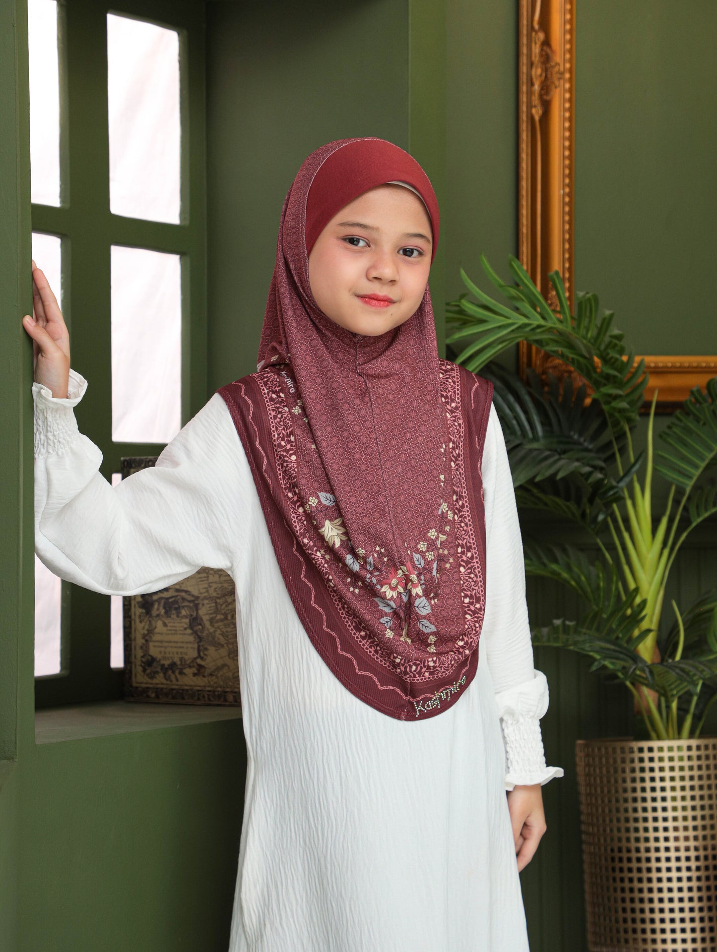 KIDS MALESIAN   PRINTED SCARF 2706