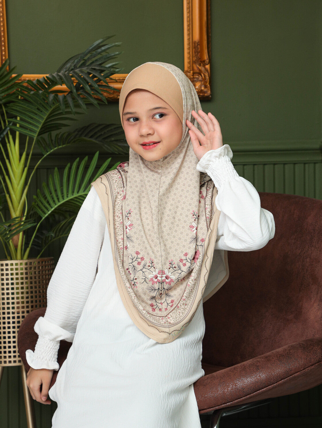 KIDS MALESIAN   PRINTED SCARF 2706