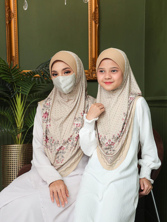 MOTHER  and DAUTHER  Digital printed hijab 2706