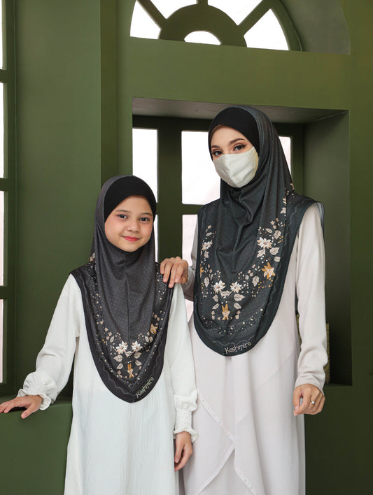 MOTHER  and DAUTHER  Digital printed hijab 2706