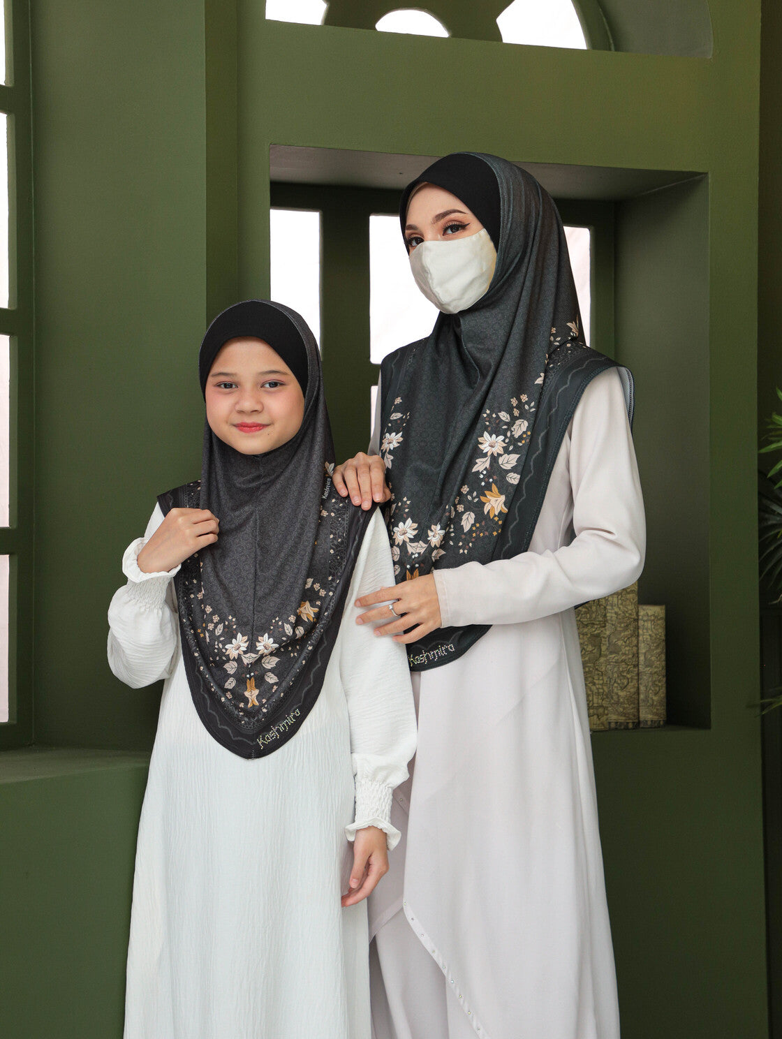 MOTHER  and DAUTHER  Digital printed hijab 2706