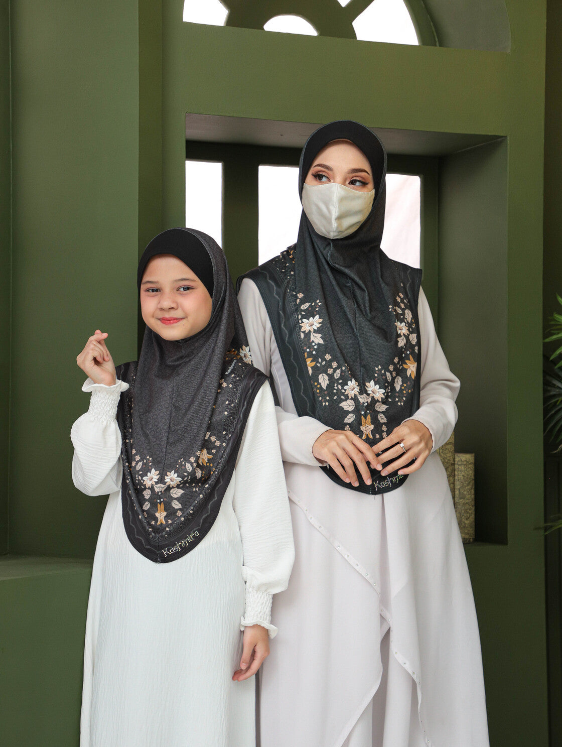 MOTHER  and DAUTHER  Digital printed hijab 2706