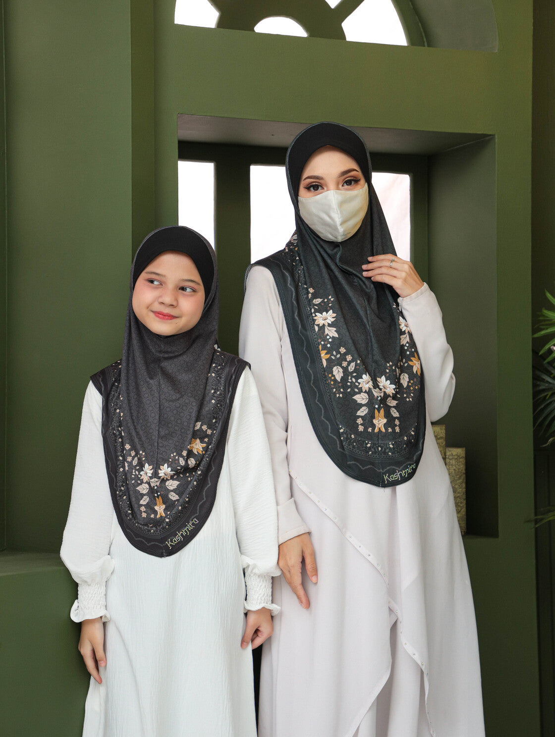 MOTHER  and DAUTHER  Digital printed hijab 2706