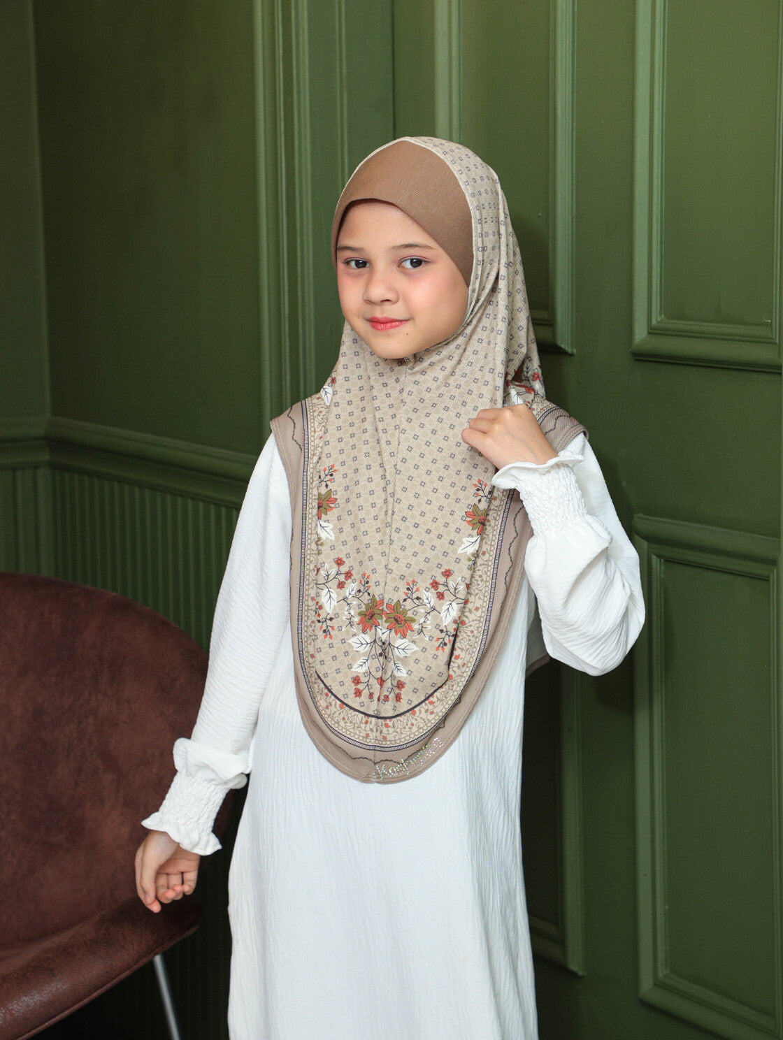 KIDS MALESIAN   PRINTED SCARF 2706