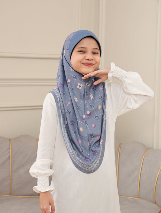 Digital printed hijab kids 2703