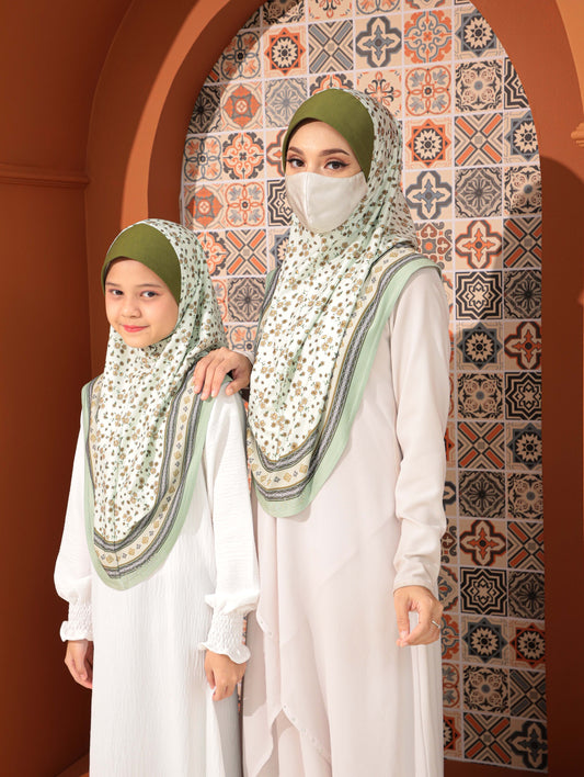 MOTHER  and DAUTHER  Digital printed hijab 2708