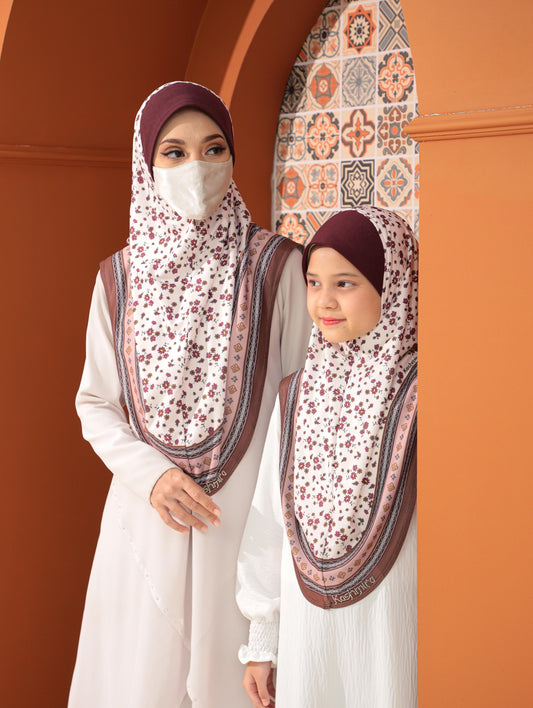 MOTHER  and DAUTHER  Digital printed hijab 2708