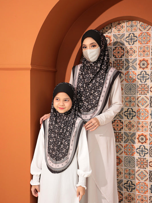 MOTHER  and DAUTHER  Digital printed hijab 2708