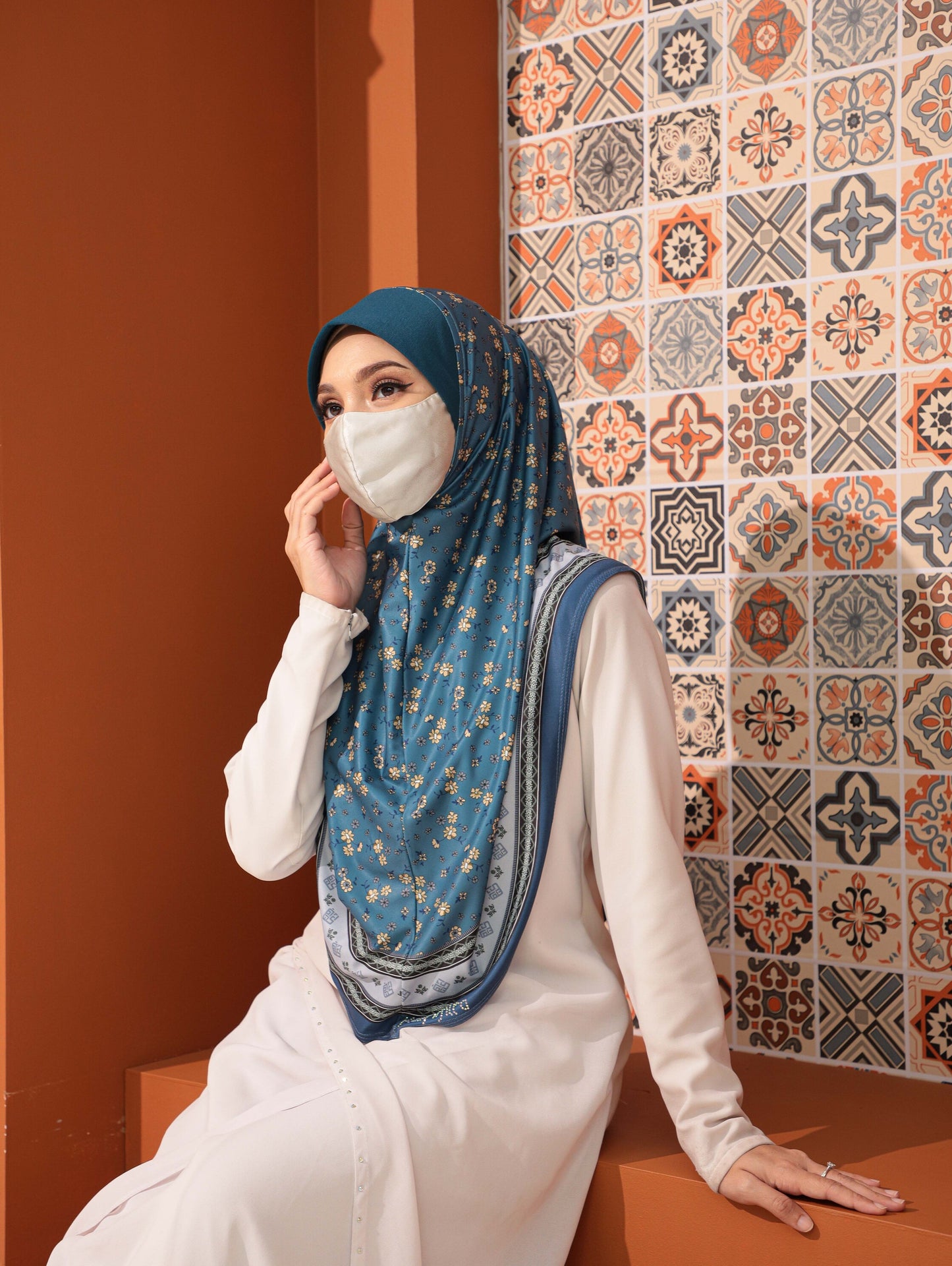 GIRLS Digital printed hijab 2708