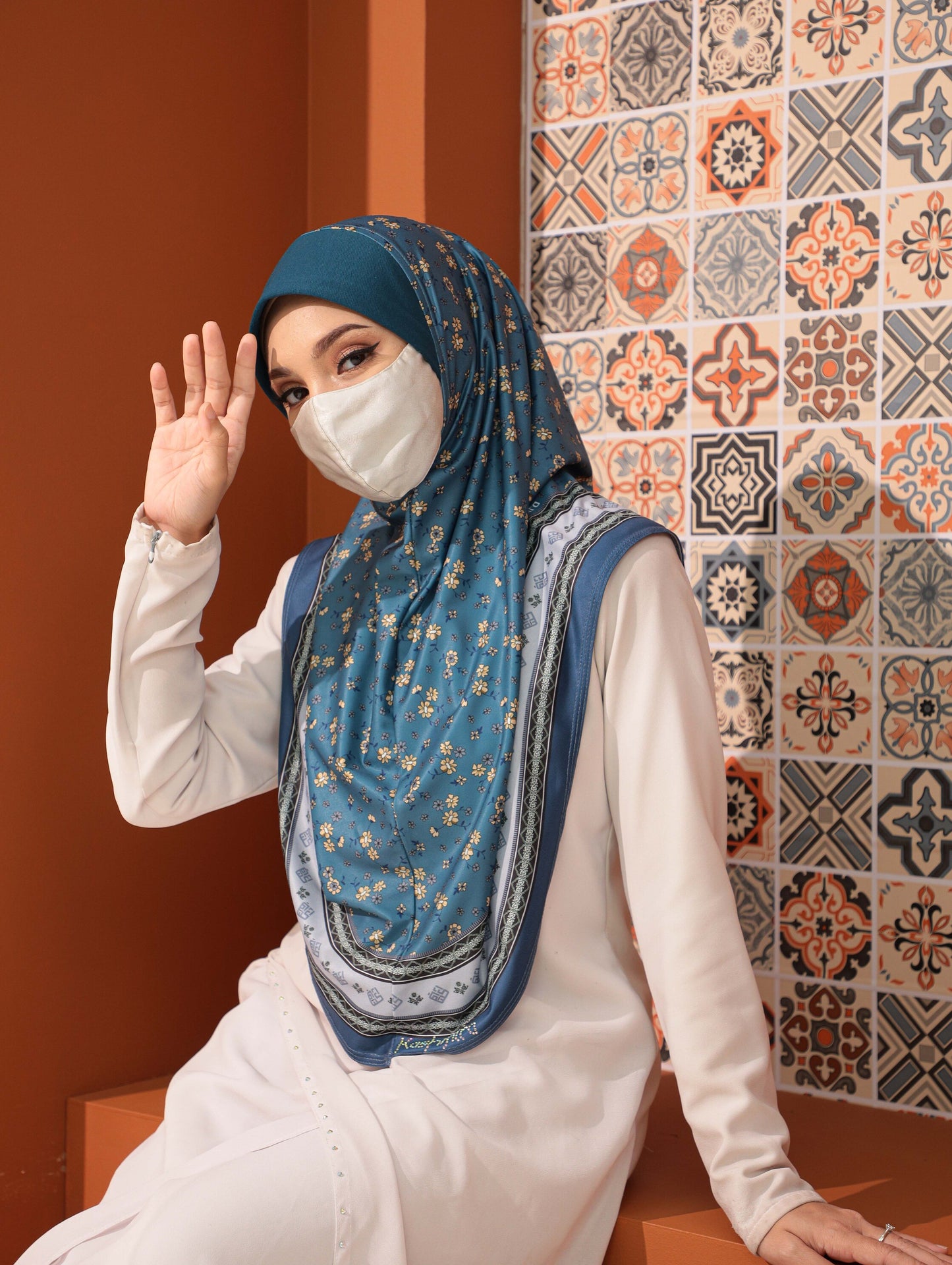 GIRLS Digital printed hijab 2708