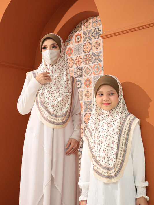 MOTHER  and DAUTHER  Digital printed hijab 2708