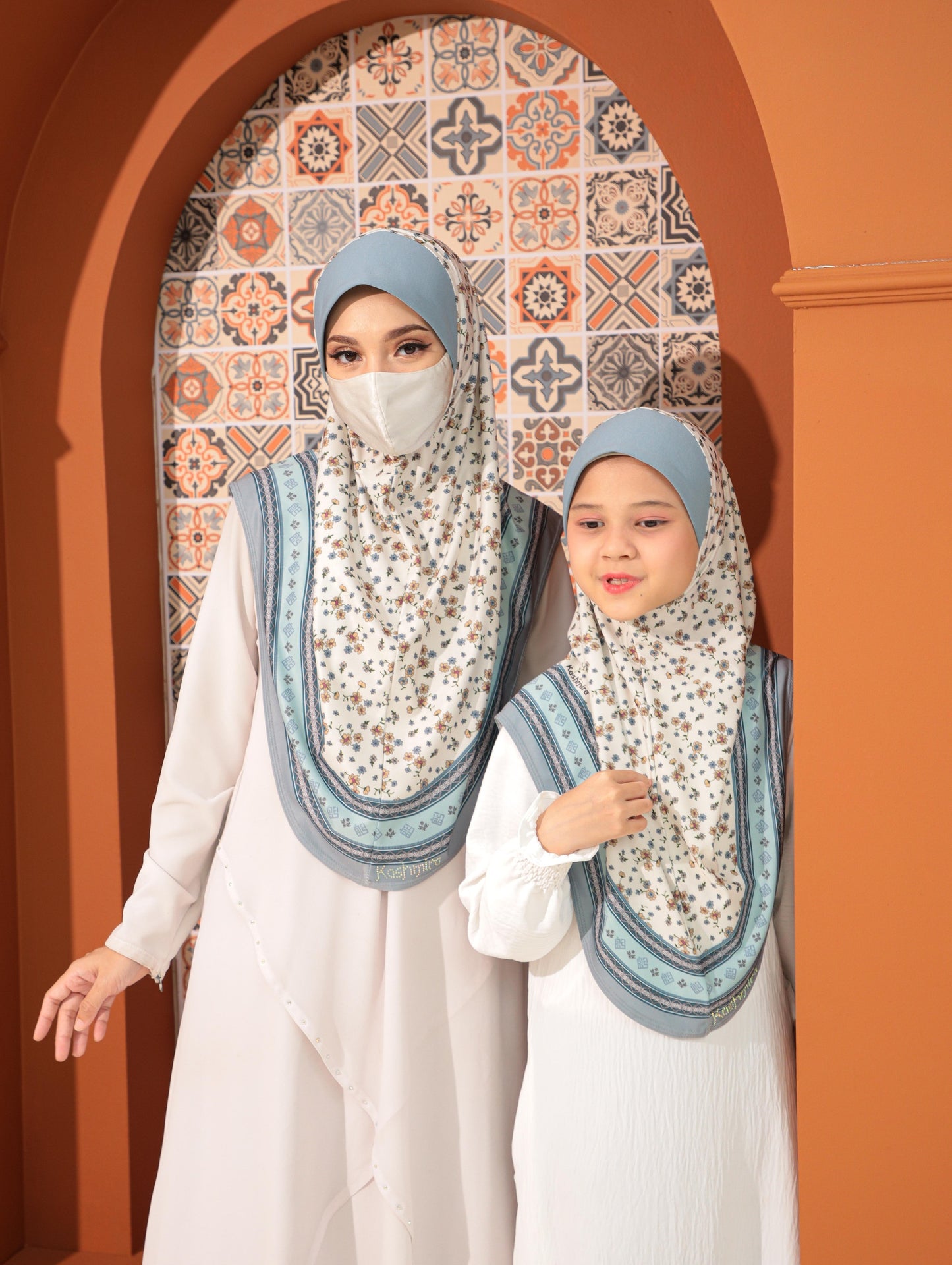 MOTHER  and DAUTHER  Digital printed hijab 2708