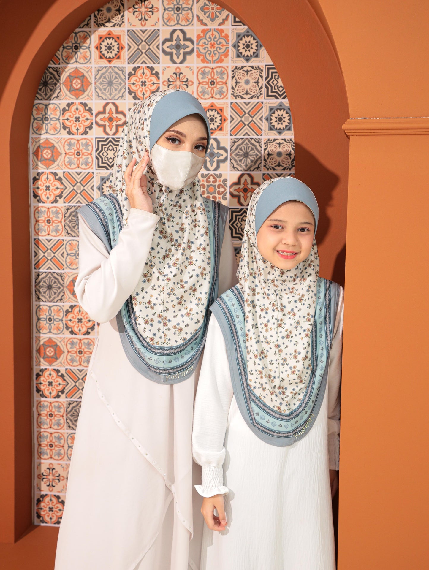 MOTHER  and DAUTHER  Digital printed hijab 2708